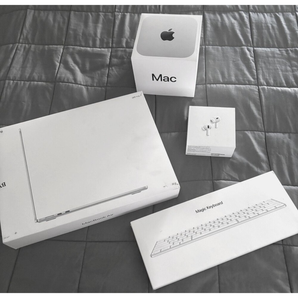 Apple Products Empty Boxes Lot Of 5 -MAC MINI MACBOOK AIR MAGIC KEYBOARD AIRPODS